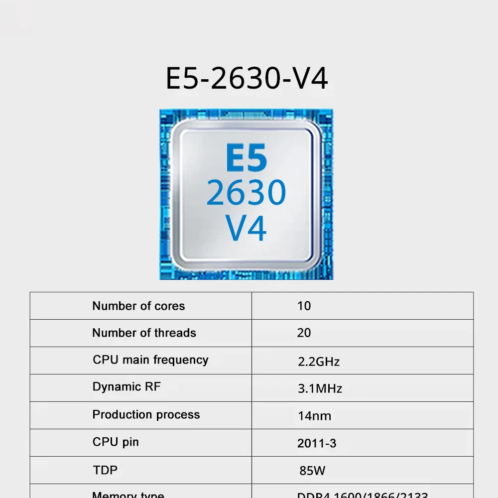 SOYO X99 Motherboard Set With LGA2011-3 Xeon E5 2630 V4 CPU DDR4 8GB (1*8GB) 2133MHz RAM NVME M.2 SATA Computer Accessories - Imagem 2