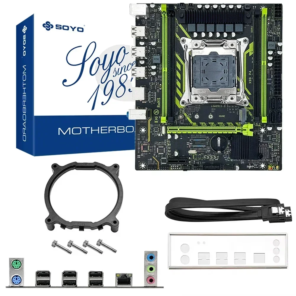 SOYO X99 Motherboard Set With LGA2011-3 Xeon E5 2630 V4 CPU DDR4 8GB (1*8GB) 2133MHz RAM NVME M.2 SATA Computer Accessories - Imagem 5